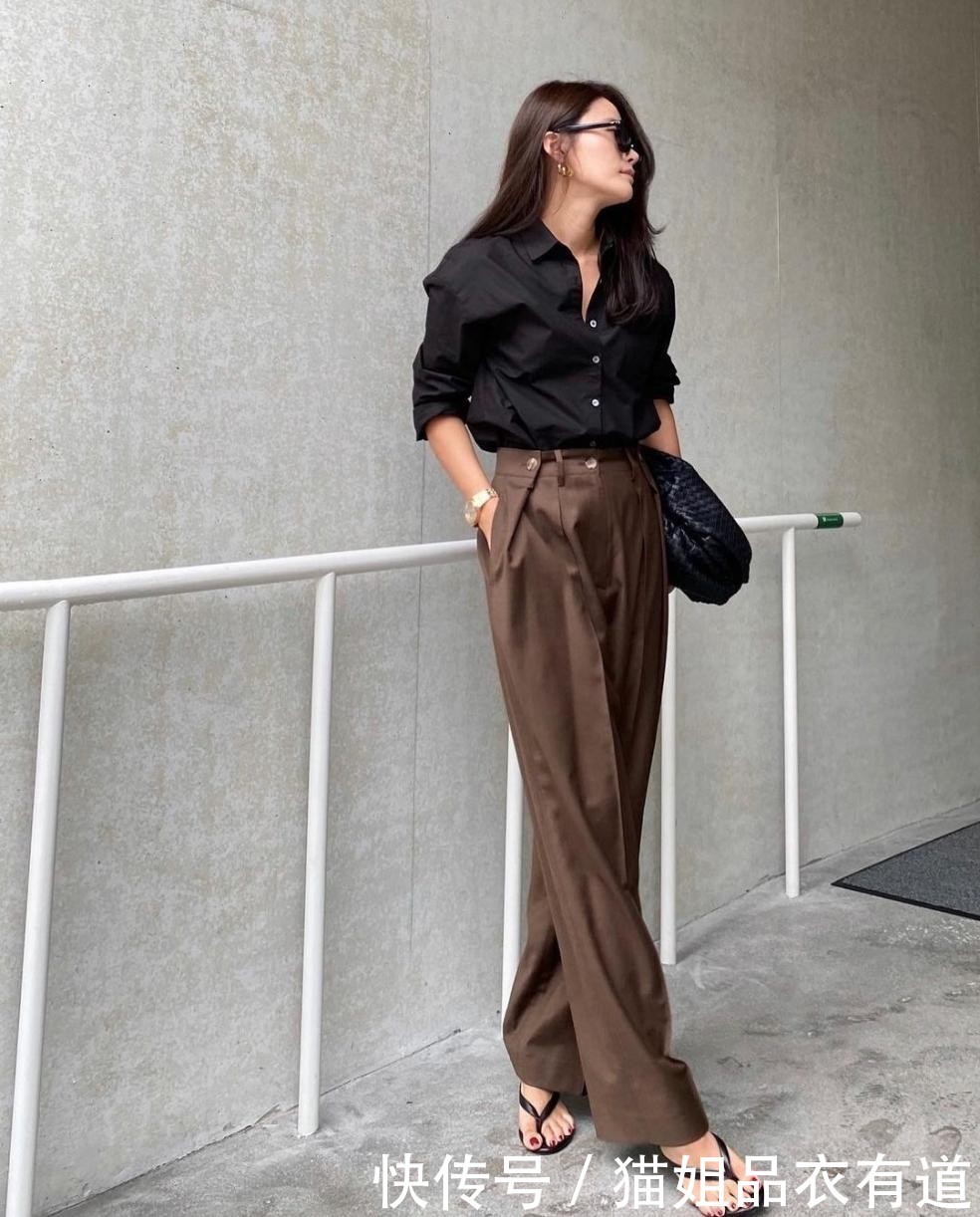 凉鞋|懂穿搭的女人有多美?“阔腿裤+平底鞋”今夏这么穿时髦又迷人
