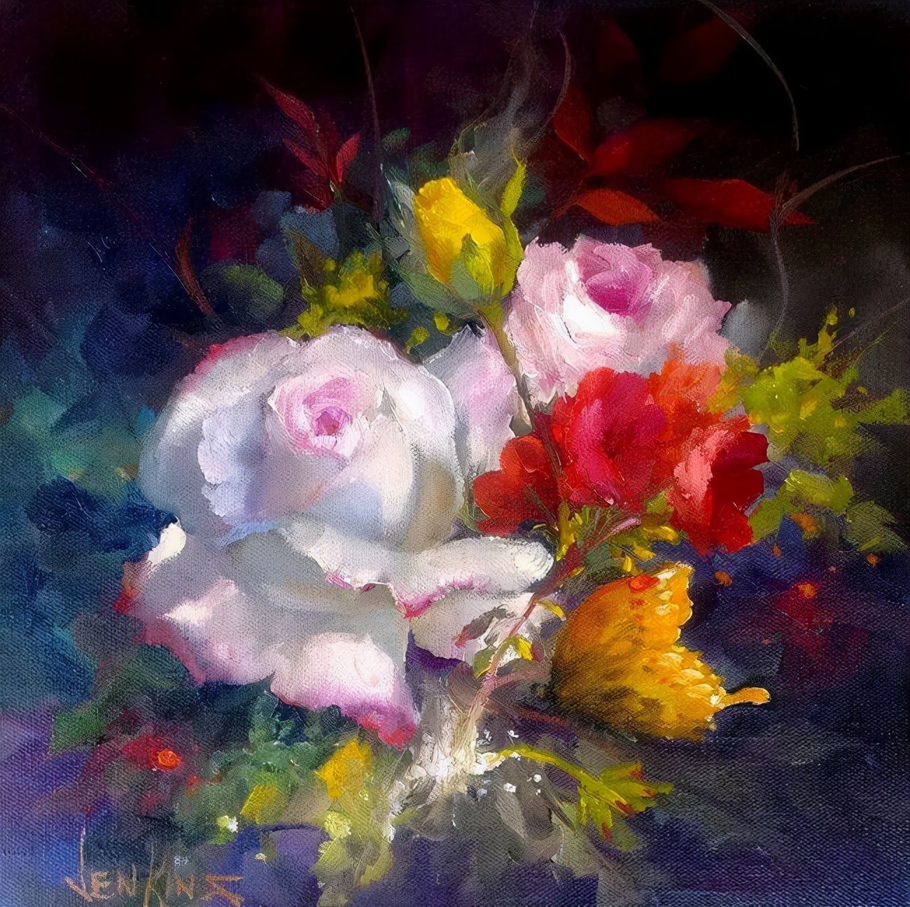 加里$这对老夫妇教授绘画40多年,画的花也太漂亮了!