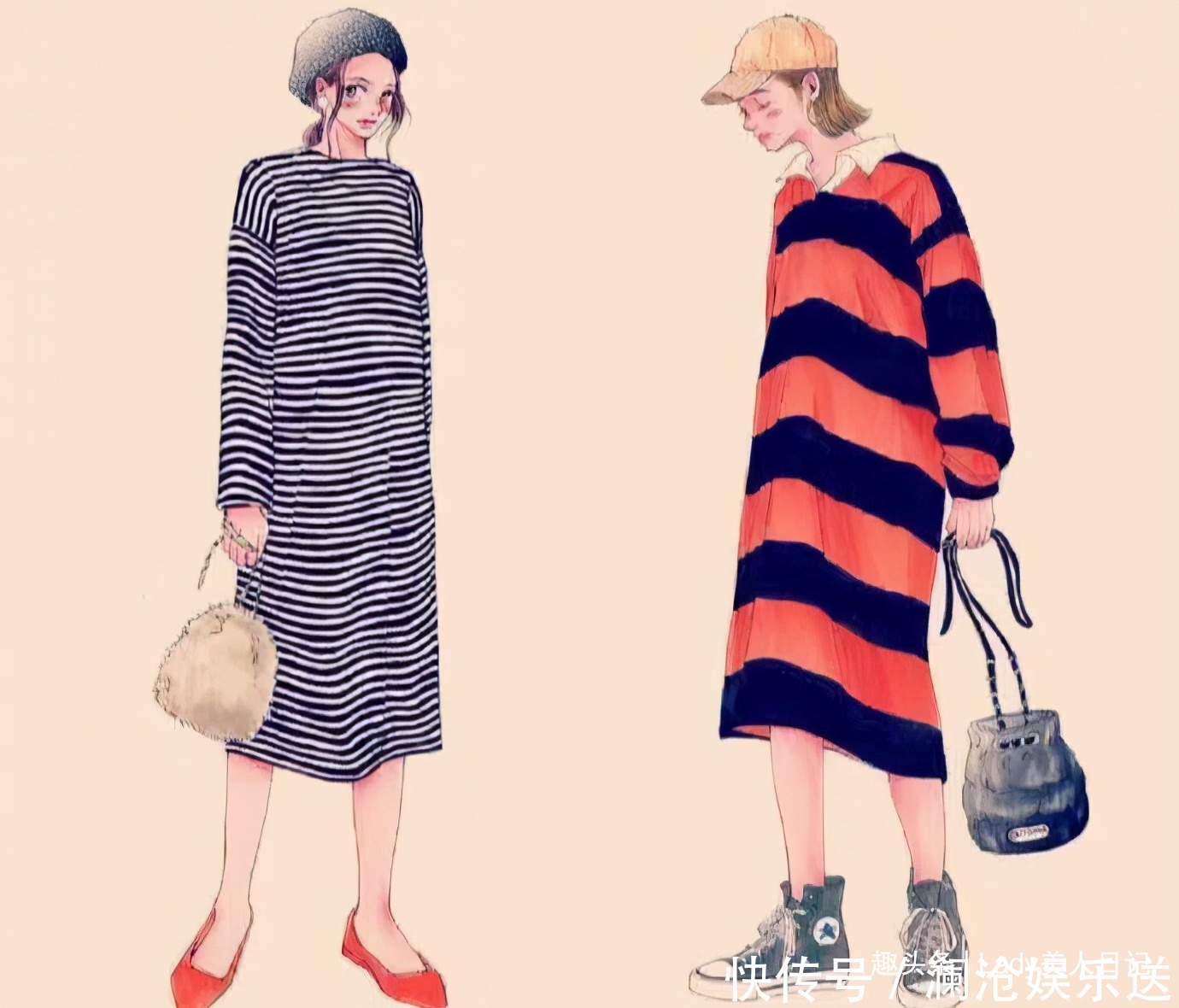 又被日本“手绘穿搭”惊到,从配色到搭配,怎么如此好看和时髦