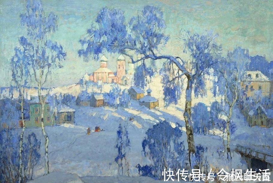 油画$俄罗斯印象派画家，康斯坦丁诺维奇加勒巴多夫，油画作品欣赏