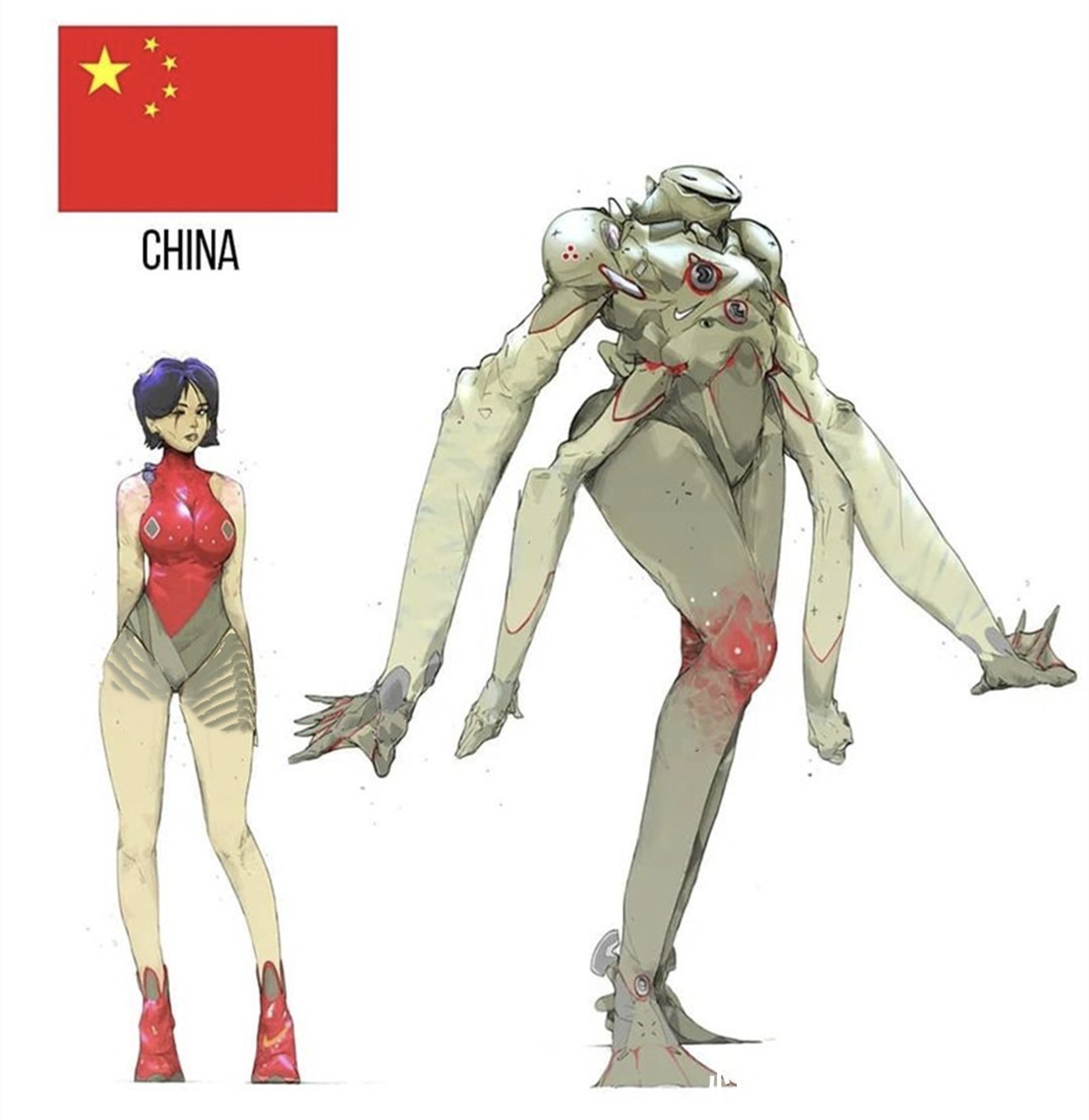 国旗|当机娘被设计成国旗的模样,有的现代感十足,有的还停留在近代