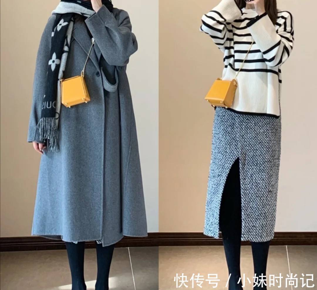 半身裙 过年的穿衣搭配公式:“大衣+半身裙”,不仅优雅显瘦更气质