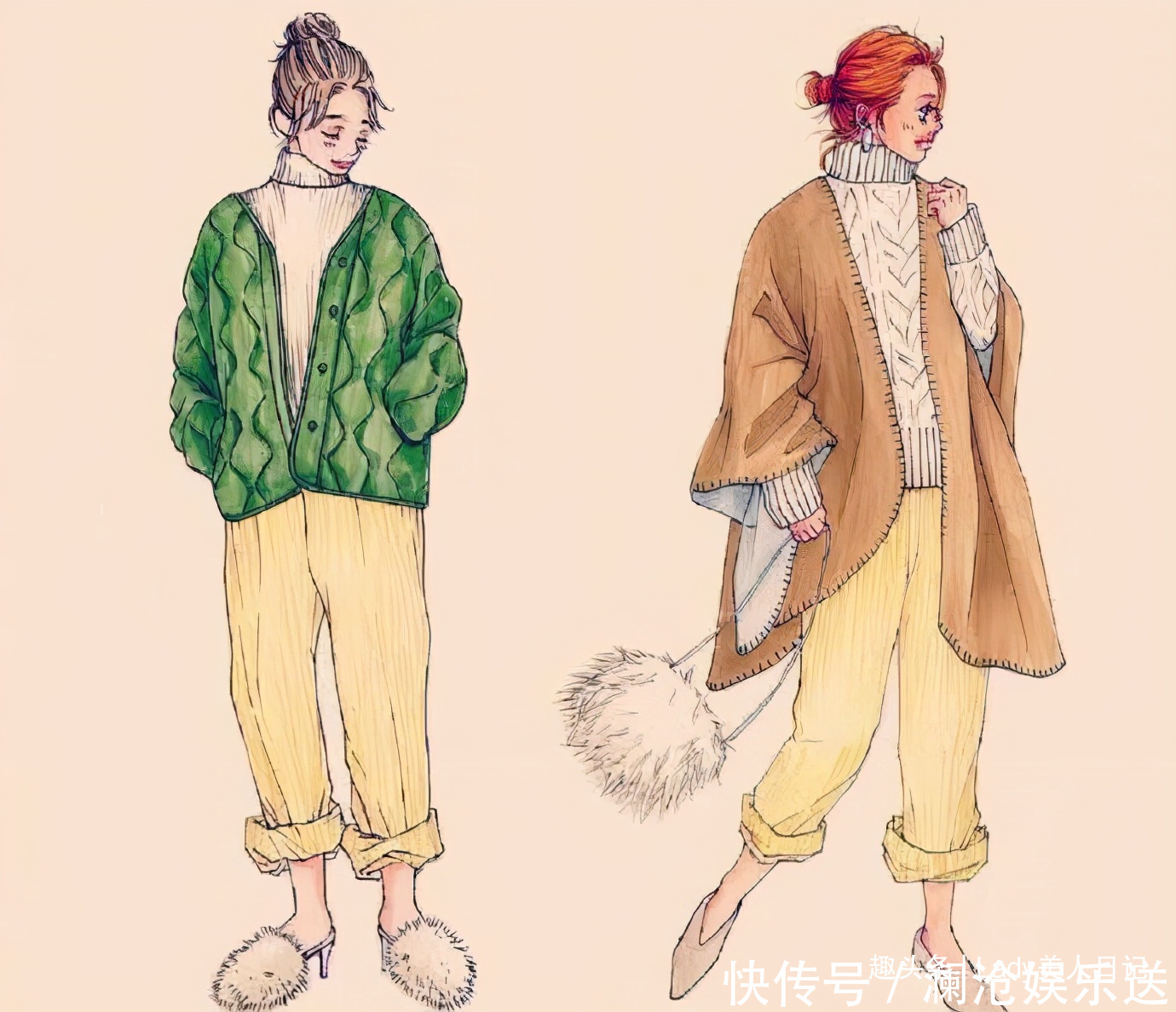 又被日本“手绘穿搭”惊到,从配色到搭配,怎么如此好看和时髦