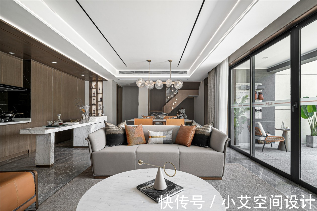 叠墅|174㎡叠墅软装设计，打造现代空间的时尚奢华感！