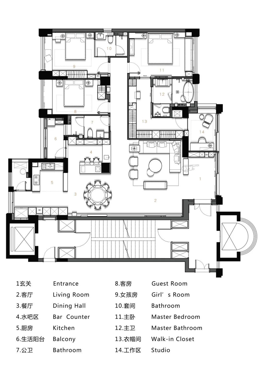 木饰面|150㎡极简黑白灰，年轻夫妇的格调之家，安静稳重有档次