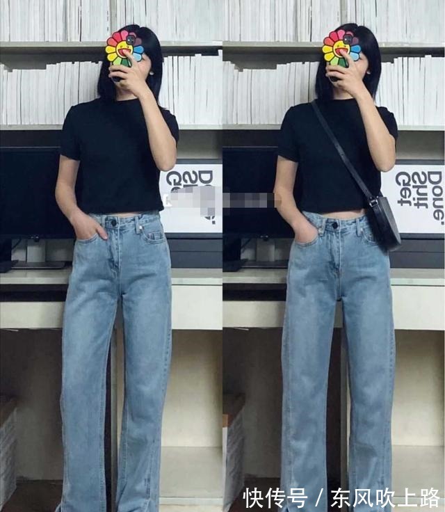 时尚穿搭 时尚穿搭腿粗的女生适合穿什么牛仔裤显瘦!