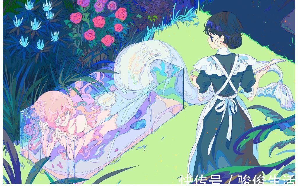 色彩|清爽的夏日插画,斑驳光影的融入,更是增添了绚丽色彩