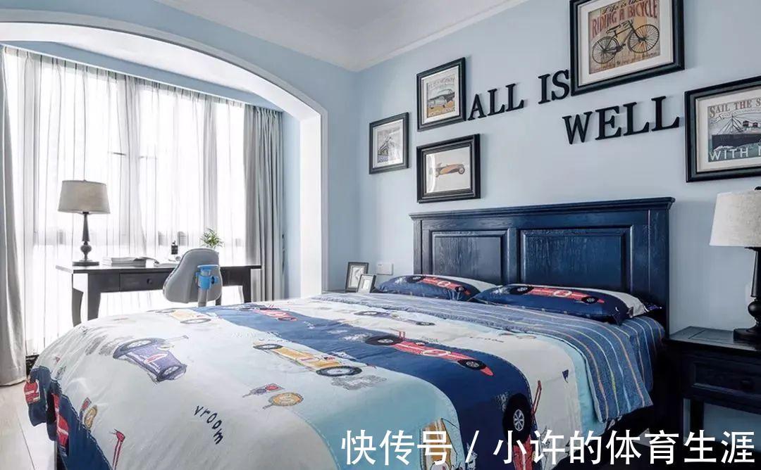 地砖|147㎡美式小豪宅,玄关六边形地砖美极了,原木餐厅低调大气