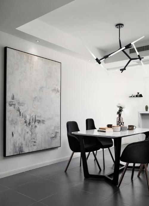 户型|极致的灰白色调,打造130㎡简约风住宅,看完就想直接入住