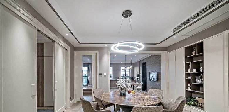 多功能房|她家220㎡,面积大还好看,室内高级灰有质感,简约设计干净大气