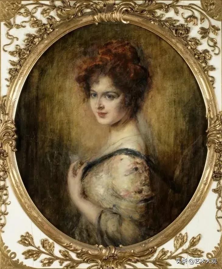 欧洲&风韵迷人的欧洲女郎德国画家利奥波德人物油画欣赏