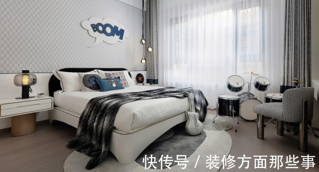 清峻|222平五居室将现代风融入到生活中,儿童房给孩子一个玩乐场