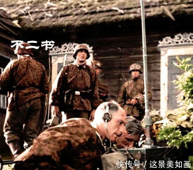 场面|二战上色老照片 在东线疯狂入侵的德军、希特勒生日庆典的场面!