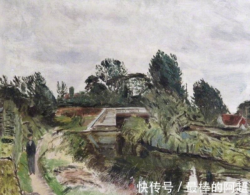 这风景油画个人化明显，画中人物和风景都不是主要的，戏剧性才是