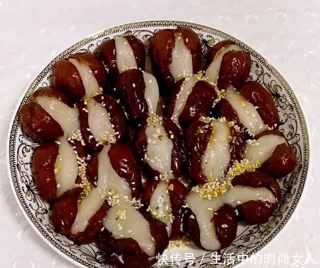 秋季小甜点,大叔教你糯米枣,软糯香甜,简单易做,家人爱吃