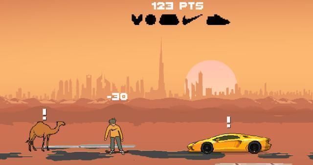 可玩性 夸张!土豪的迪拜店为了发售一双耐克鞋款,专门开发了一个游戏!