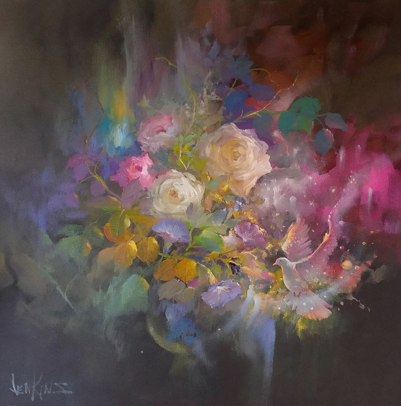 加里$这对老夫妇教授绘画40多年,画的花也太漂亮了!