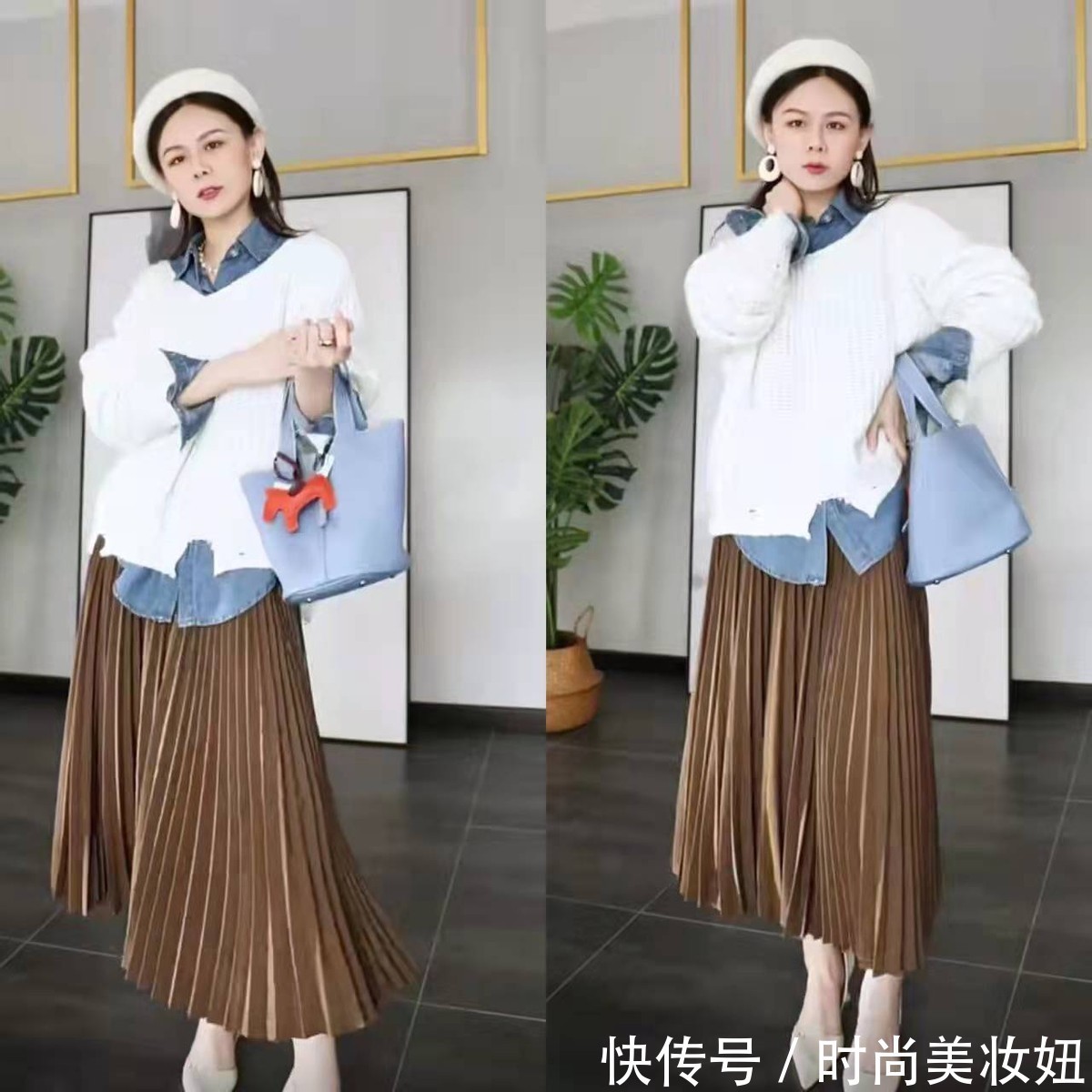 棕色|分享“棕色半身裙”的高级穿搭秘诀,实用又洋气,40岁女人都适合