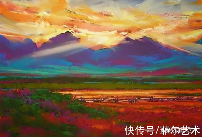 mich美国画家迈克尔风景油画作品用色大胆、明亮,传达出一种乐观精神