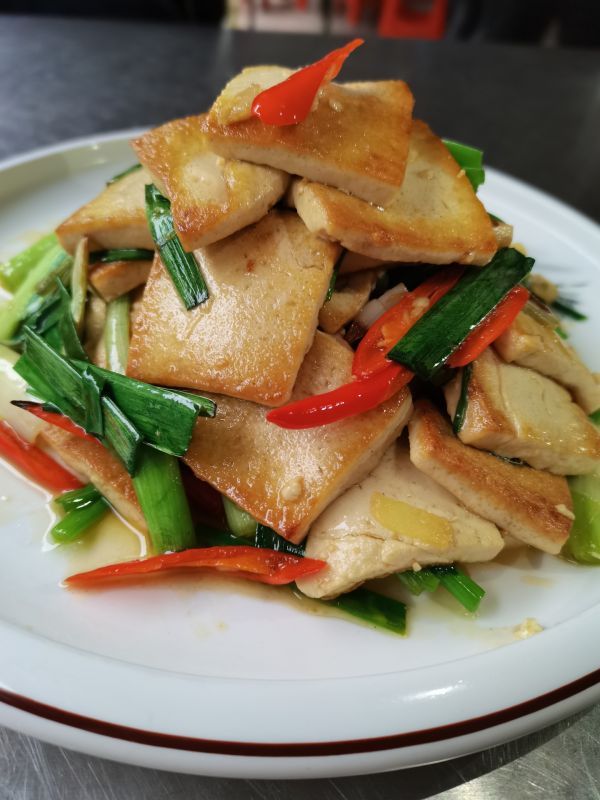 香葱煎豆腐