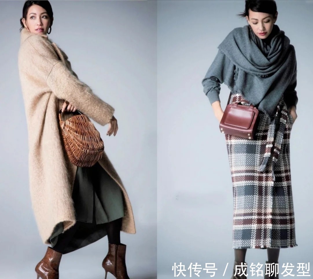 黑色|时尚保暖又有气质,这位日杂模特真是穿衣典范,适合四十岁女人