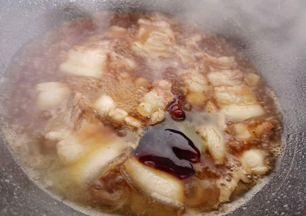 红烧肉|花菜五花肉,美味健康,肥而不腻