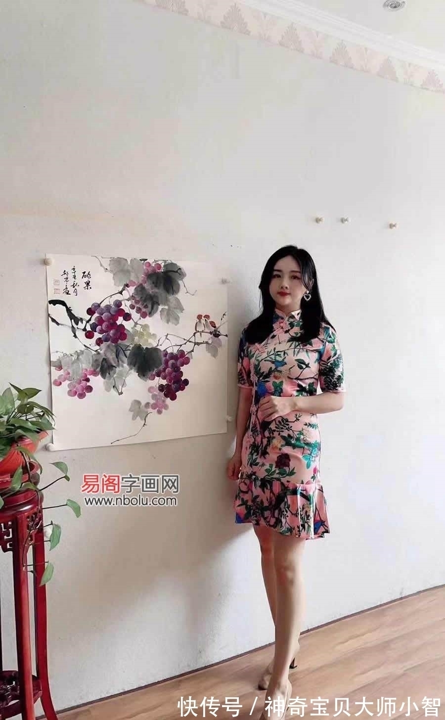 花鸟画家&郝思思:妙笔神韵,刻画入微,传承经典的美女花鸟画家