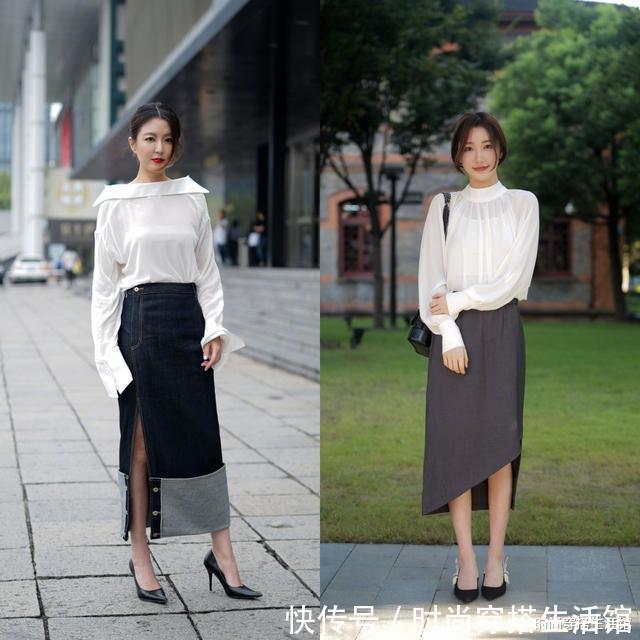 温差|早晚温差过大?试试今年流行“长袖衬衫+半裙”,优雅高级又耐看