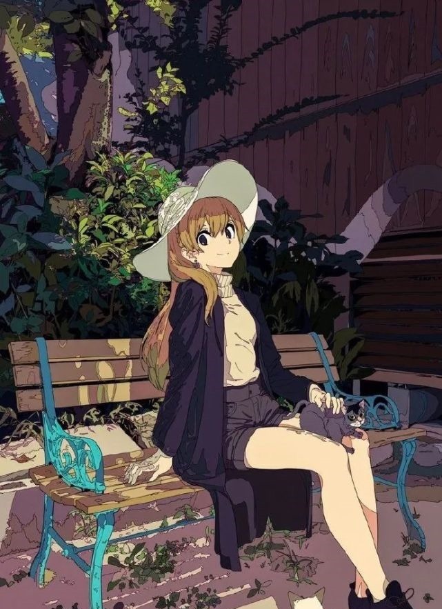 插画|画风和色调都十分独特的少女插画