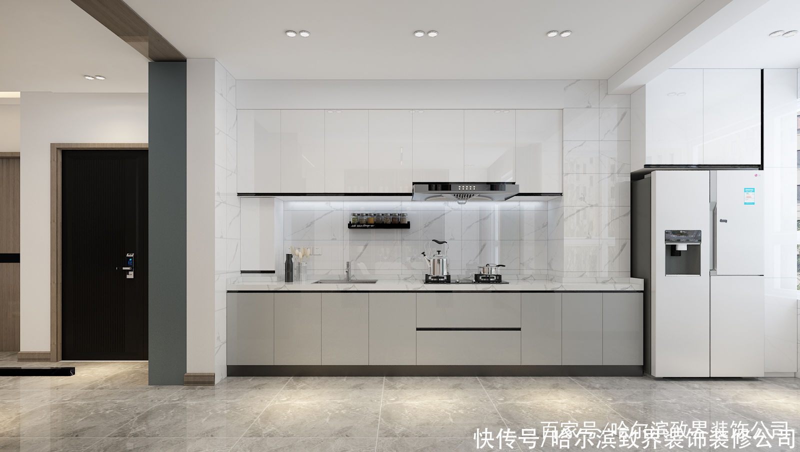 线条|爱达九溪112㎡3室简洁加上线条和金属增加奢华的味道和质感