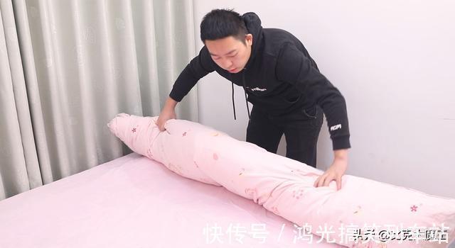 2分钟学会套被子简单方法，多重的厚被子1个人轻松搞定，太棒了