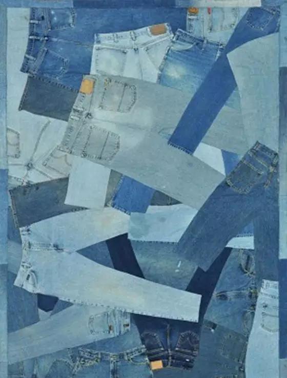 家里的旧牛仔,不用扔,巧利用改造成地毯,美观又实用!附教程