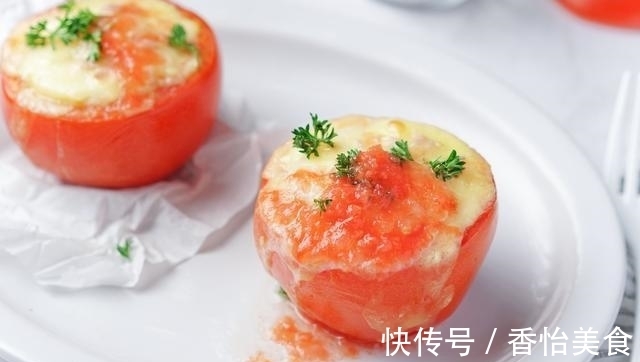 土豆|高颜值的元气早餐，土豆放西红柿里面烤，咬一口满口奶香味