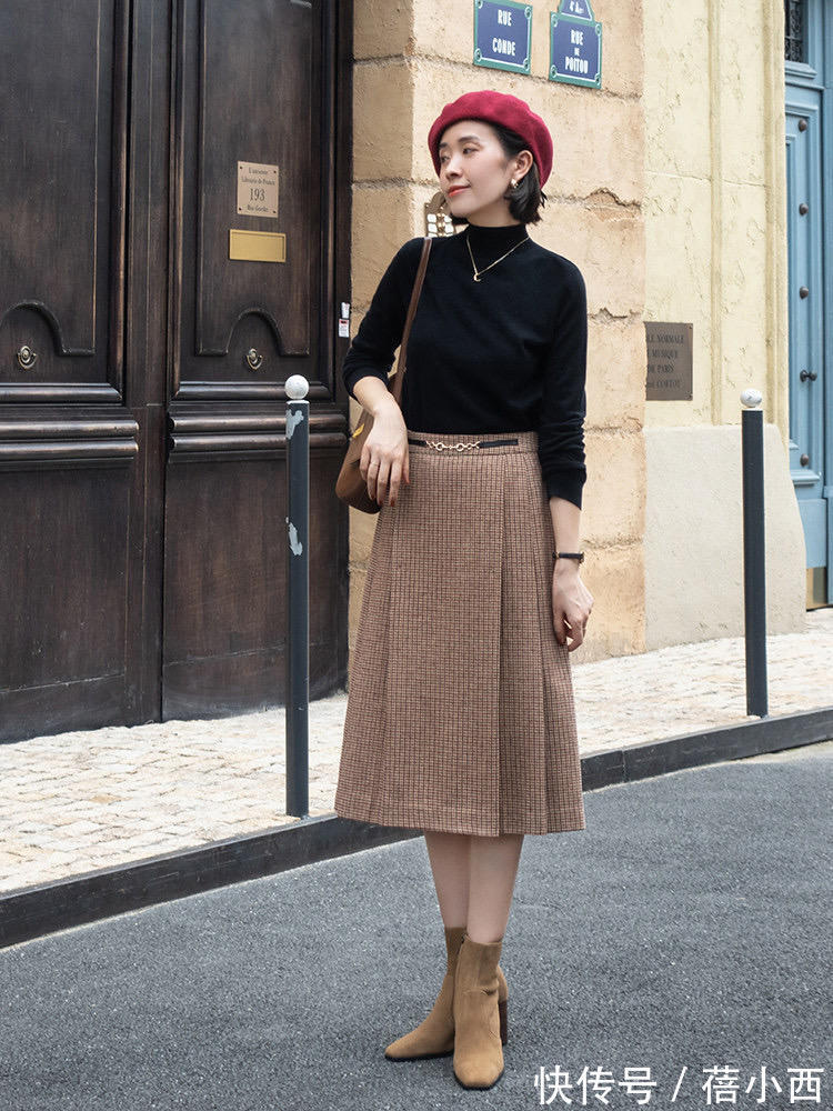 半身裙 冬日也想穿出女人味?试试“毛衣+半身裙”穿搭,别人都夸你温柔