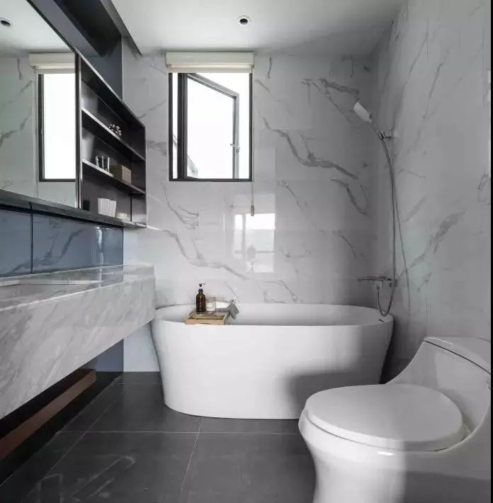 床头柜|120㎡现代简约，时尚大理石质感，华丽优雅的高端