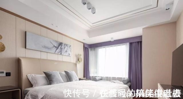 石纹砖|140平三室装修,难得一见的精致高雅空间,主卧色调太美了!