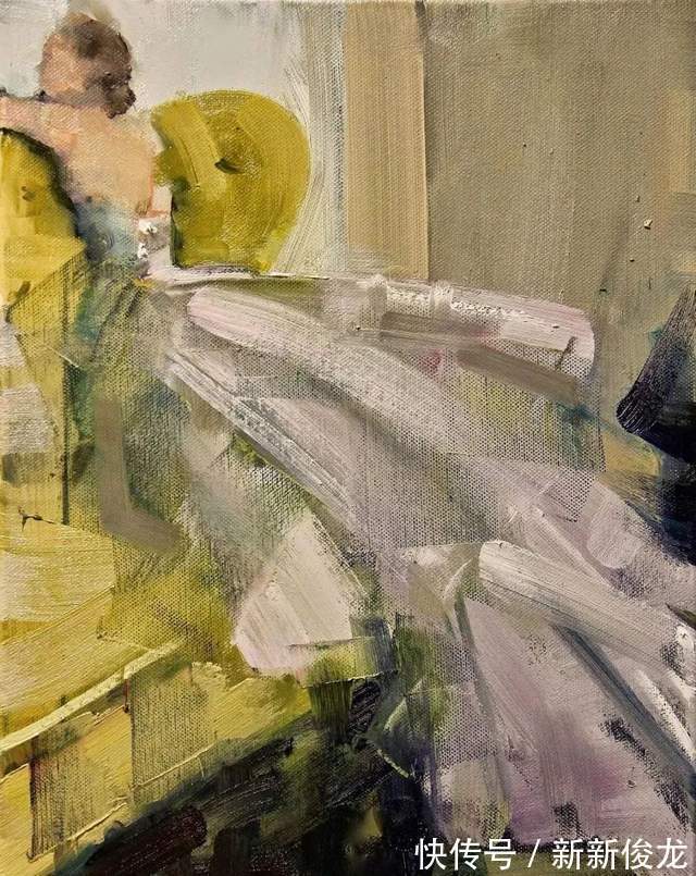 画家@她以生动、动感和现代的笔触,描绘画面