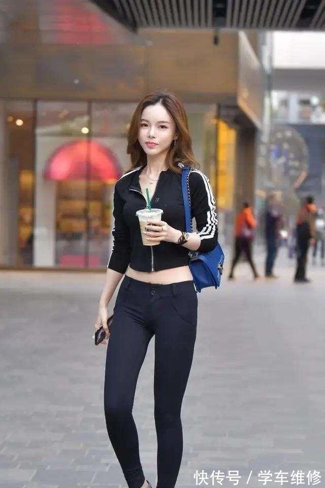 单品 黑色时尚打底裤搭配性感上衣,打造高级感,最有效的搭配法则!