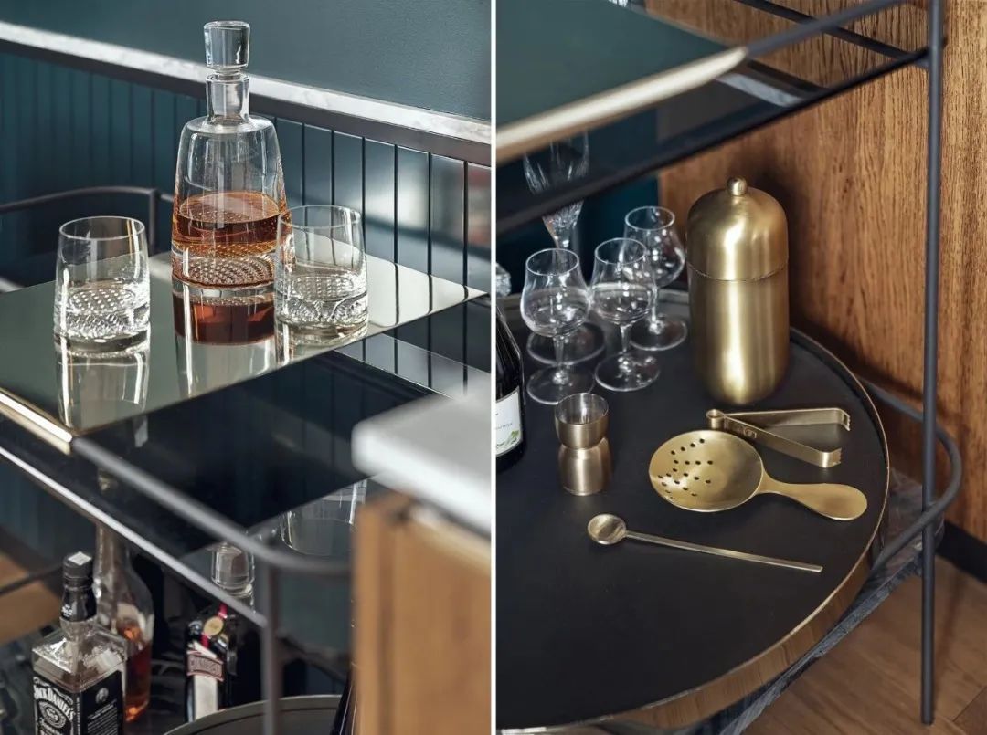 布置|100㎡现代轻奢,极简深色的质感,细节精致的设计,华丽档次