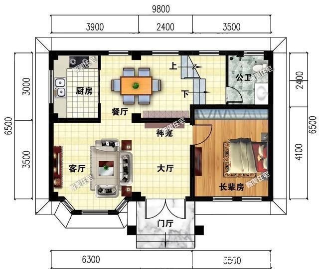 两厅|占地面积不到90平米的小别墅，款款颜值高，造价18万赚大发了