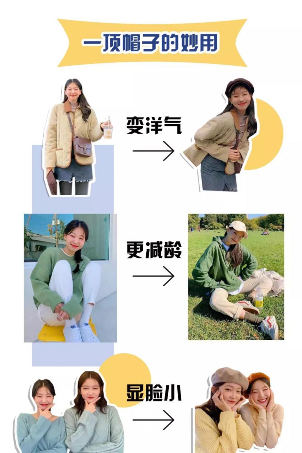  女生|厚外套+阔腿裤、毛衣+半裙、运动鞋 + 贝雷帽 = 精致冬日女生！