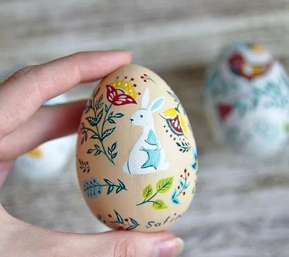 鸡蛋壳&蛋壳创意手工,大人小孩都可以学,只是简单画画,成品非常好看