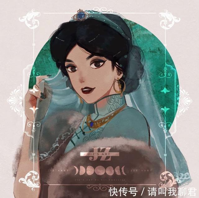 爱丽儿|迪士尼公主遇上“中国风旗袍”白发艾莎艳惊四座,蒂安娜很摩登