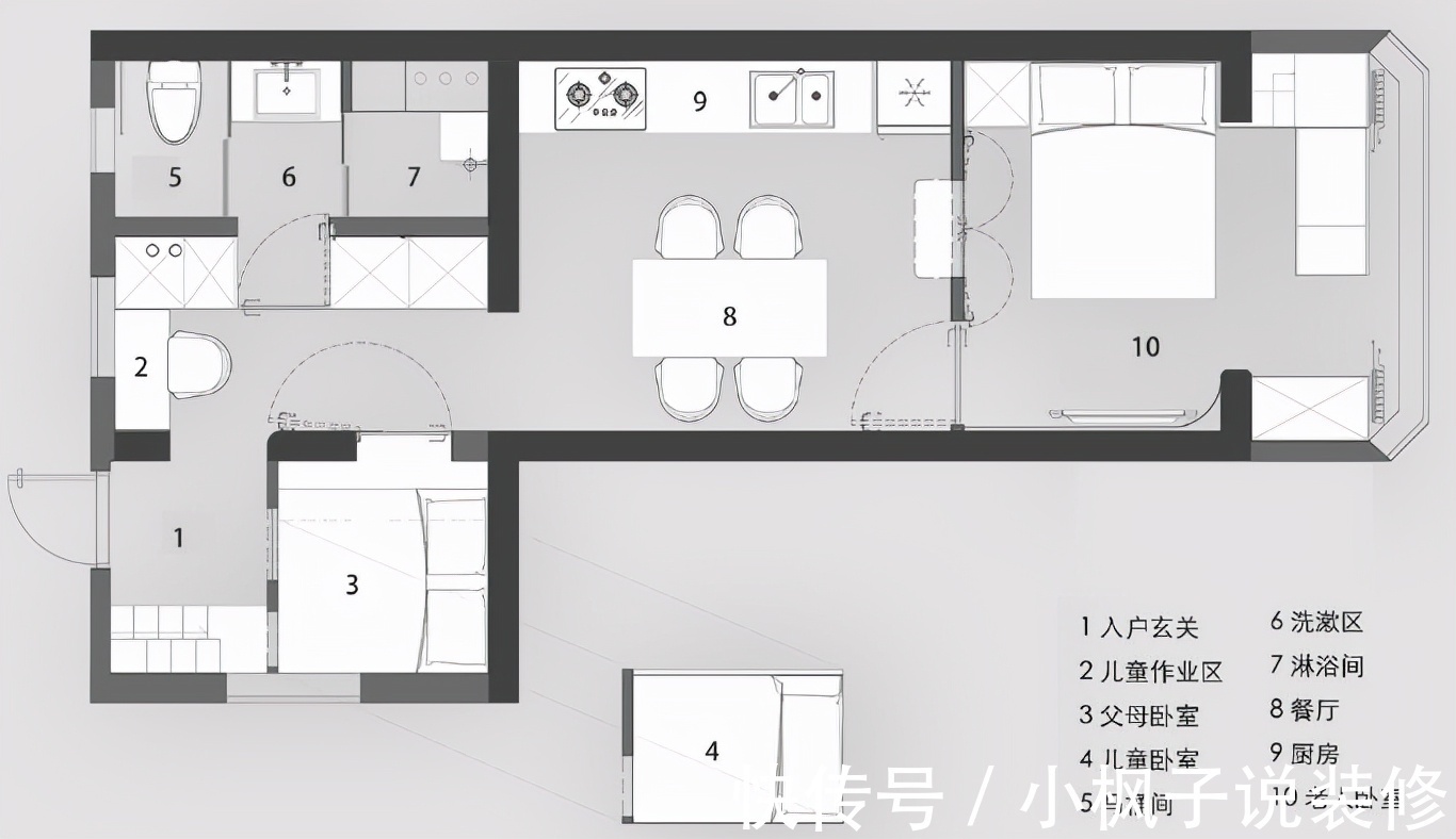 户型|这才叫“蜗居”,34㎡住下一家五口,改造后变得应有尽有