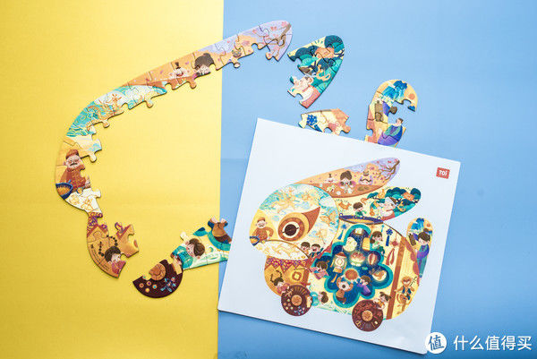  兔子|传统文化不能丢~ 国风兔子灯笼，传统民间技艺异形儿童拼图晒单~