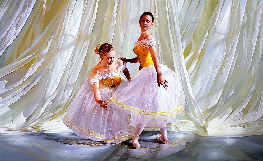 神韵&神韵优雅芭蕾舞者 油画 太奢美了!