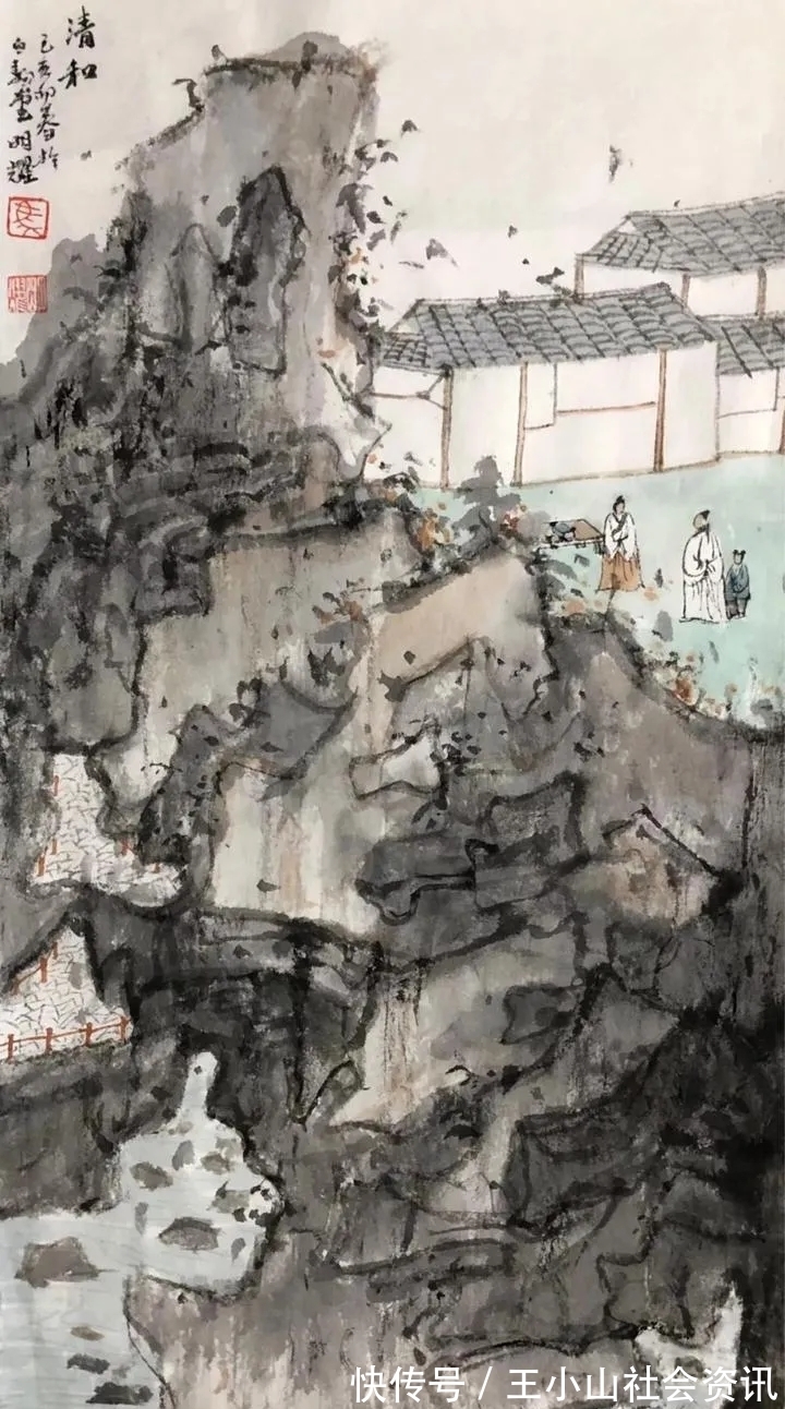 洋泾浜!80后的山水画家马明耀,“穿西装结领带”,一口“洋泾浜”