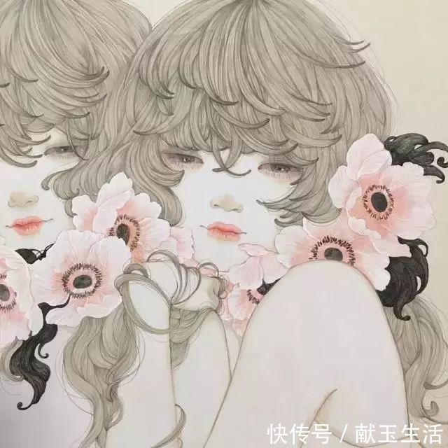 铅笔#她的铅笔插画,画出每个女孩的心声,美到让人陶醉~