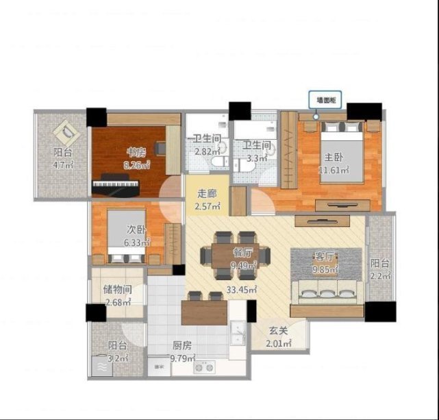 主卧房|91平工业风三居室,让人难以察觉主卧房入口门隐藏其中