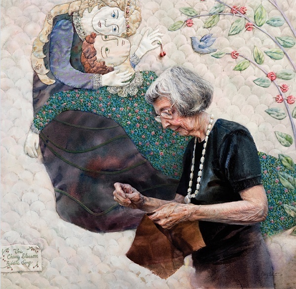 画标$美国水彩人物画家玛丽怀特:一张A4大小的水彩画标上万美元